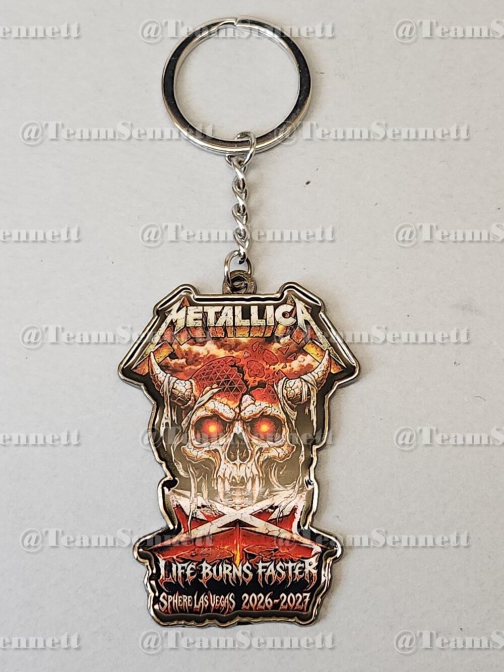 Metallica Keyring / Life Burns Faster Residency / Sphere Las Vegas 2026 / 27
